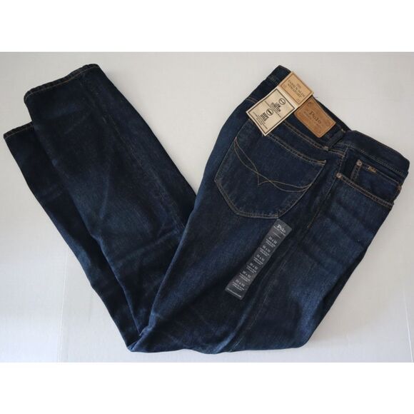 Polo Ralph Lauren Men's Sz 35x32 Dark Blue Varick Slim Straight Jeans - Picture 14 of 14